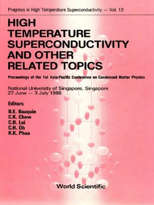 cover image of High Temperature Superconductivity and Other Related Topics--Proceedings of the 1st Asia-pacific Conference On Condensed Matter Physics